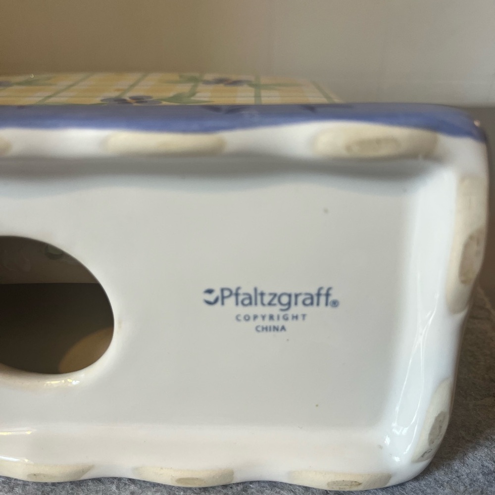 Pfaltzgraff Summer Breeze Napkin Holder Vintage Ceramic Cottagecore - Picture 7 of 10